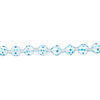 Bead, glass 1pkg8, opaque turquoise blue and white, 12mm hand-painted round. image number 1