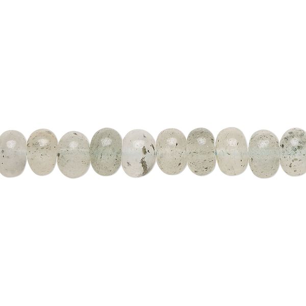 Moss aquamarine 1pkg1, hand-cut rondelle bead dark 14 inch 6x4mm-7x6mm image number 0
