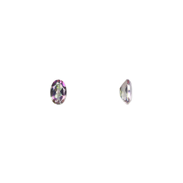 Gem, mystic topaz (coated), 6x4mm calibrated faceted oval, A- grade, Mohs hardness 8. Sold individually. image number 0