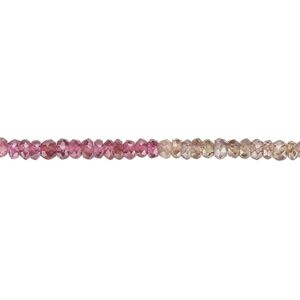 Multi-spinel 1pkg1, hand-cut faceted rondelle bead natural 15.5-16 inch 3x2mm-4x3mm