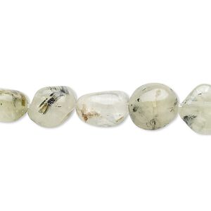 Prehnite 1pkg1, tumbled nugget bead natural 15 inch small