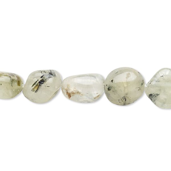 Prehnite 1pkg1, tumbled nugget bead natural 15 inch small image number 0