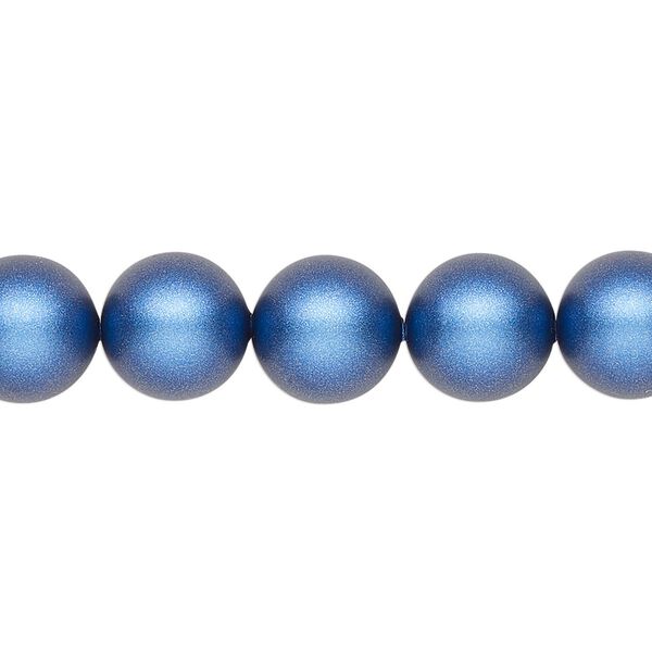 Pearl 25pk iridescent dark blue, Crystal Passions® 10mm round 5810 image number 0