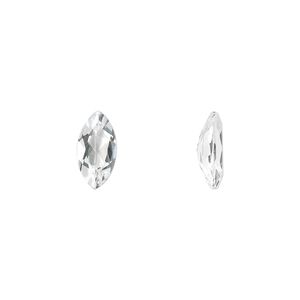 White topaz 1pkg1, hand-cut faceted marquise gem natural 10x5mm