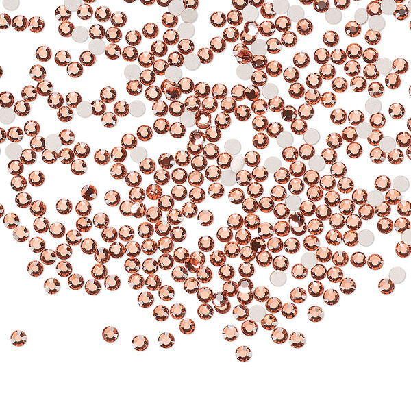Flat back 1440pk padparadscha foil back, Preciosa MAXIMA Czech crystal rhinestone 1.7-1.9mm chaton rose round SS5 image number 0
