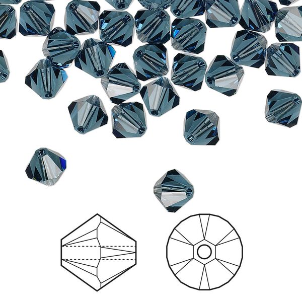 Bead 144pk Montana, Crystal Passions® 6mm bicone 5328 image number 0