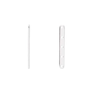 Spacer bar, sterling silver-filled, 21x2.5mm 5-strand, fits up to 4mm bead. Sold per pkg of 4.