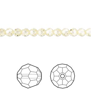 Bead 12pk jonquil, Crystal Passions® 4mm round 5000