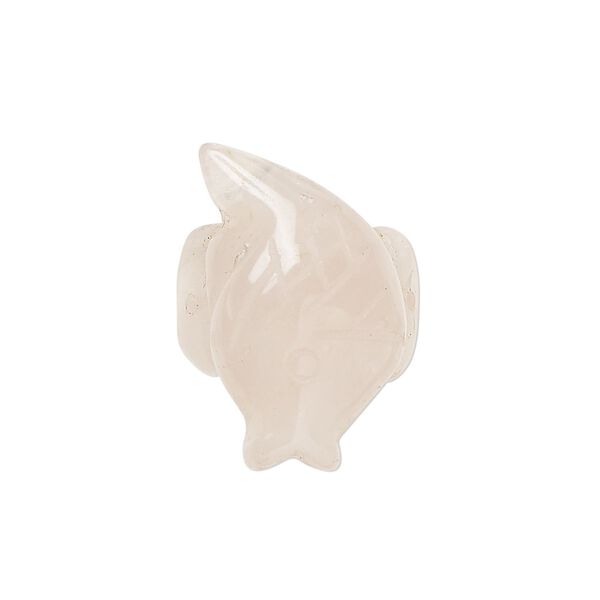 Rose quartz 1pkg1, carved leaf ring natural 26x17mm-28x18mm image number 0