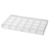 Organizer, plastic, clear, 7x1x5-inch rectangle with 24 compartments. Sold individually. image number 1