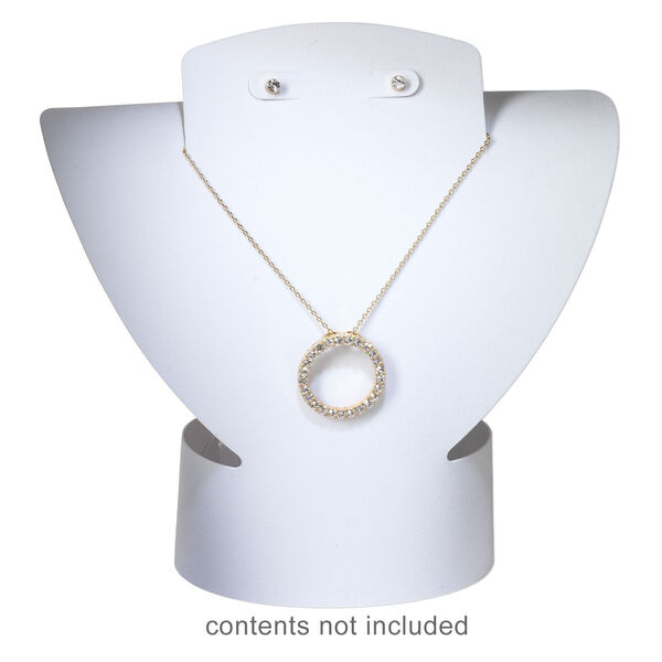 Display, foldable, necklace and earring, acrylic, flocked white, 8-3/4 x 8-1/2 x 3-1/2 inches assembled. Sold individually. image number 2