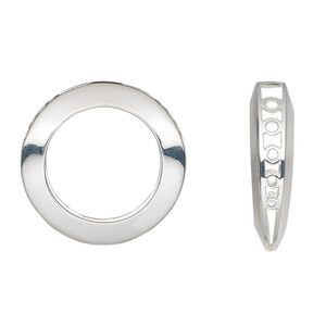 Sterling silver open round focal, 5-loops, 40mm. Sold individually.