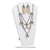 Display, necklace and earring, plastic and flocked cardboard, light grey, 11 x 6-1/2 x 5-1/2 inches with easel. Sold individually. image number 2