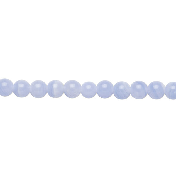 Bead, blue lace "agate" (resin) (imitation), blue and white, 4mm round. Sold per 15-1/2" to 16" strand. image number 0