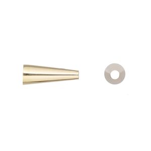 Cone, 14Kt gold, 16x6mm with 5.5mm inside diameter. Sold per pkg of 2.