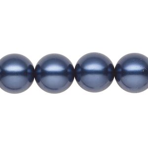 Pearl 10pk blue, Preciosa Czech crystal 12mm round