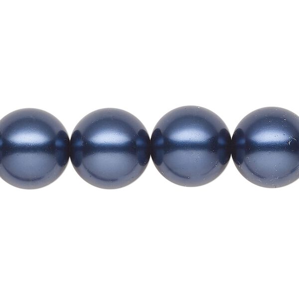 Pearl 10pk blue, Preciosa Czech crystal 12mm round image number 0