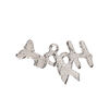 Charm 1pkg4, gold-finished "pewter" (zinc alloy) / enamel, light pink / dark pink, 31x19mm "Hope" / awareness ribbon image number 1