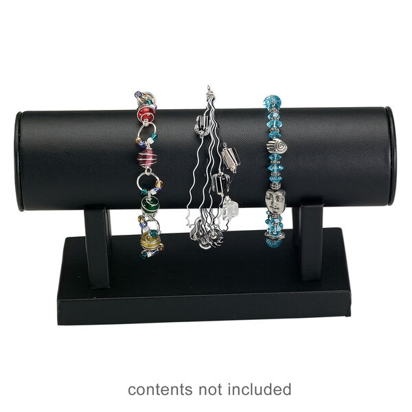 Display, bracelet, leatherette, black, 7-1/2 x 3 x 4 inches overall. Sold individually. image number 2