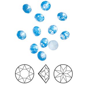 Chaton 288pk crystal electric blue ignite LacquerPRO, Swarovski® 6.14-6.32mm round SS29 1088