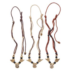 Necklace mix, ceramic / wood / cotton (dyed), multicolored, 12x12mm-60x34mm multi-shape, adjustable from 16-28 inches with macramé knot. Sold per pkg of 3.