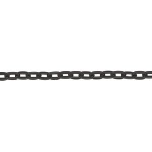 Chain 1pkg1 cable, 3.1mm flat, aluminum / anodized black 5 foot unfinished