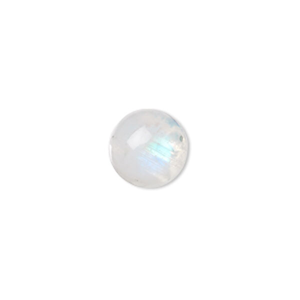Cabochon, rainbow moonstone (natural), 10mm calibrated round, B grade, Mohs hardness 6 to 6-1/2. Sold individually. image number 0