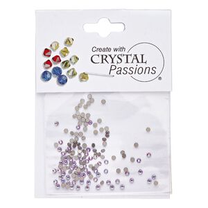 Flat back 144pk rose AB foil back, Crystal Passions® 1.7-1.9mm rose round SS5 2058