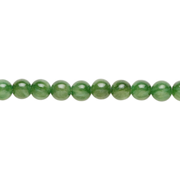 Italian "onyx" (onyx marble) 1pkg1, round bead, 14 inch green 5-6mm image number 0