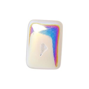 Druzy agate 1pkg1, hand-cut non-calibrated dichroic rectangle cab 25x15mm-30x18mm