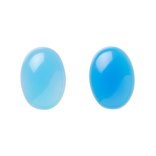 Blue agate 1pkg2, calibrated oval cab B- grade, 18x13mm image number 0