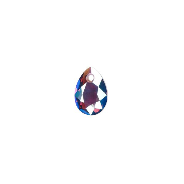 Drop 4pk amethyst shimmer, Crystal Passions® 11.5x8mm pendant pear cut 6433 image number 0