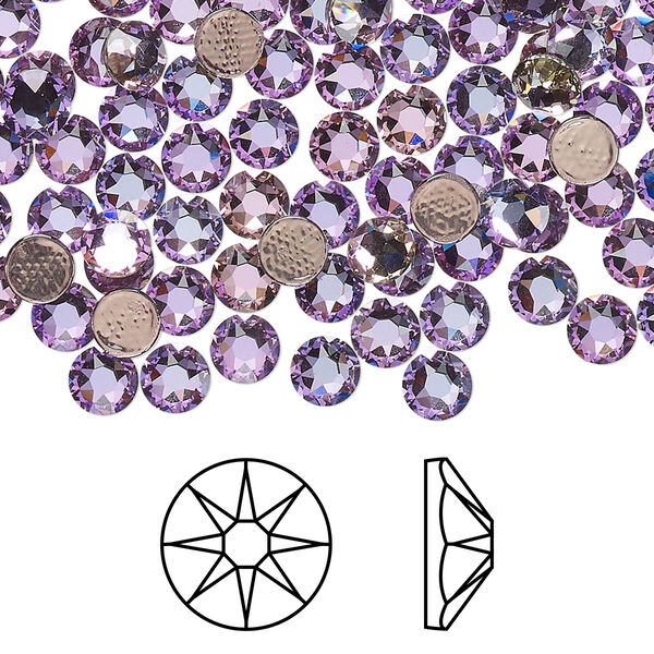 Flat back 144pk crystal vitrail light foil back, Crystal Passions® hotfix 4.6-4.8mm round SS20 2078 image number 0