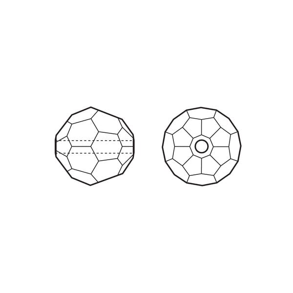 Bead 1pkg12 crystal bronze, Crystal Passions&reg; 8mm faceted rondelle 5000 image number 1