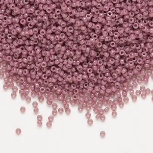 Seed bead, Miyuki, glass, pkg/35g, #15 rocaille, Duracoat® opaque outside dyed hydrangea, (RR-4487).