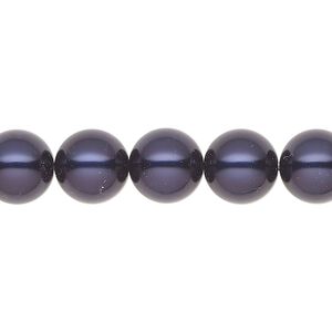 Pearl 50pk dark blue, Preciosa Czech crystal 10mm round