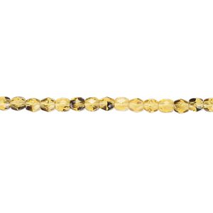Bead, Czech fire-polished glass, tortoise, 3mm faceted round. Sold per 15-1/2" to 16" strand, approximately 130 beads.