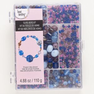 Bead mix, glass, opaque and translucent mixed colors, 11/0-13x7mm mixed shapes. Sold per 110-gram pkg, approximately 700 beads.