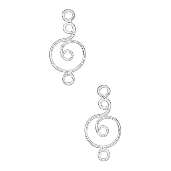 Link, sterling silver, 12x9mm wire circle. Sold per pkg of 2. image number 0
