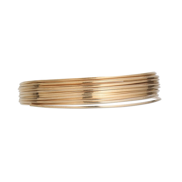 Wire, 12Kt gold-filled, full-hard, square, 24 gauge. Sold per pkg of 5 feet. image number 0