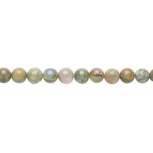 Rhyolite 1pkg1, round bead natural 15.5-16 inch 4mm