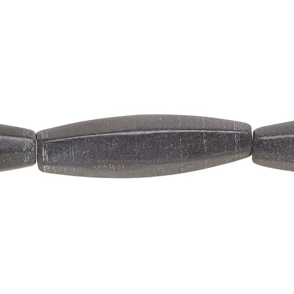 Blackstone 1pkg1, 6-sided oval bead 15.5-16 inch 30x8mm-33x10mm image number 0