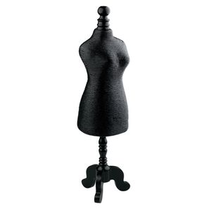 Display, mannequin, paper twine and wood, black, 23 x 6 x 6 inches. Sold individually.