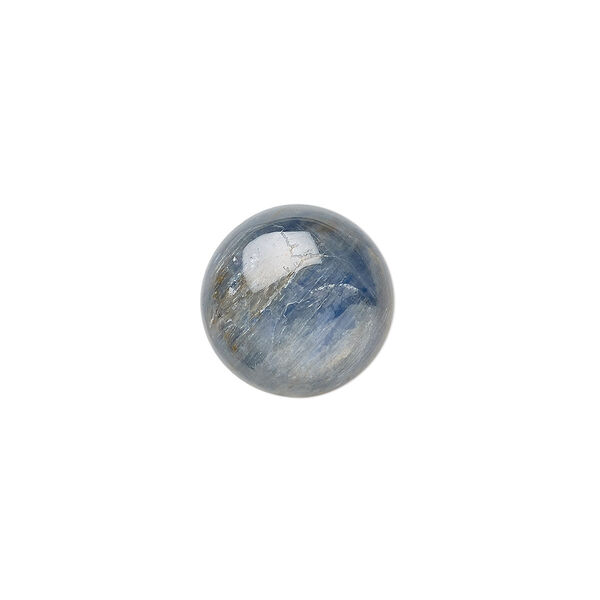 Cabochon, kyanite (stabilized), 12mm calibrated round, C grade, Mohs hardness 4 to 7-1/2. Sold individually. image number 0