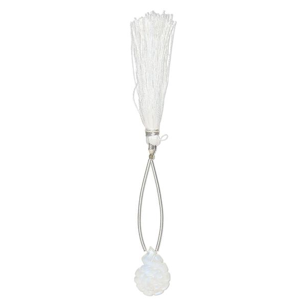 Rainbow moonstone 1pkg1, hand-cut top-drilled 2-sided carved nautilus bead natural 20x15mm image number 1