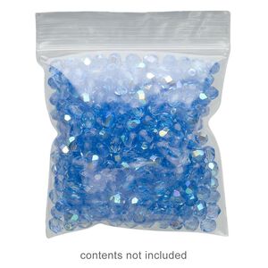 Bag, Tite-Lip™, plastic, clear, 3x3-inch top zip. Sold per pkg of 100.