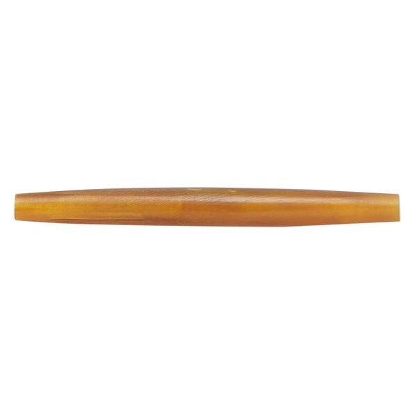 Bead, horn (dyed), golden, 76x6mm-76x8mm hand-cut hairpipe, Mohs hardness 2-1/2. Sold per pkg of 12. image number 0
