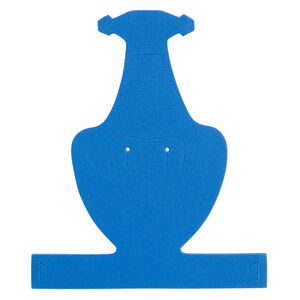 Display, foldable, necklace and earring, foam, blue, 3-1/2 x 4 x 2-1/4 inches assembled. Sold per pkg of 2.