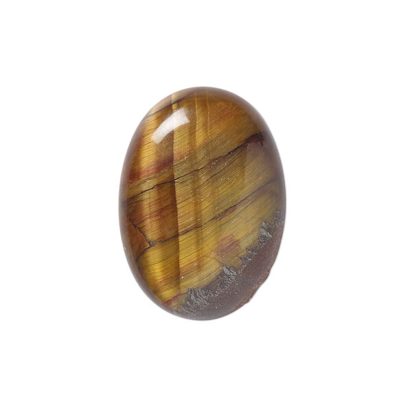 Cabochon, tigereye (natural), 25x18mm calibrated oval, B grade, Mohs hardness 7. Sold individually. image number 0