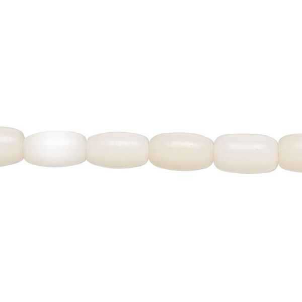 Bead, fiber optic glass, pkg/14 inch, opaque pale pink, 8x6mm center-drilled oval. image number 0